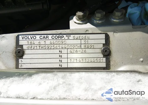 2006 Volvo S80 2.5T from USA, damaged, VIN YV1TH592561440090